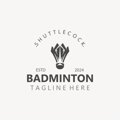 Badminton Shuttlecock logo icon design for Sport logo and Badminton Championship club, competititon isolated background