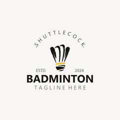 Badminton Shuttlecock logo icon design for Sport logo and Badminton Championship club, competititon isolated background