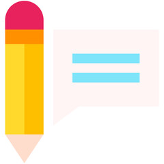 Vector Icon Bubble, chat, feedback, message, pencil