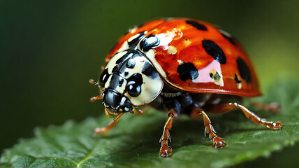 close up view of a ladybug, AI Generative