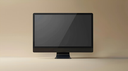 Computer screen mockup. PC monitor template.