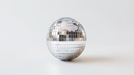Silver Disco Mirror Ball Cut Out

