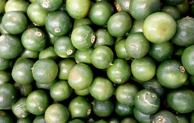 Fresh Green Mandarin at the fruit market