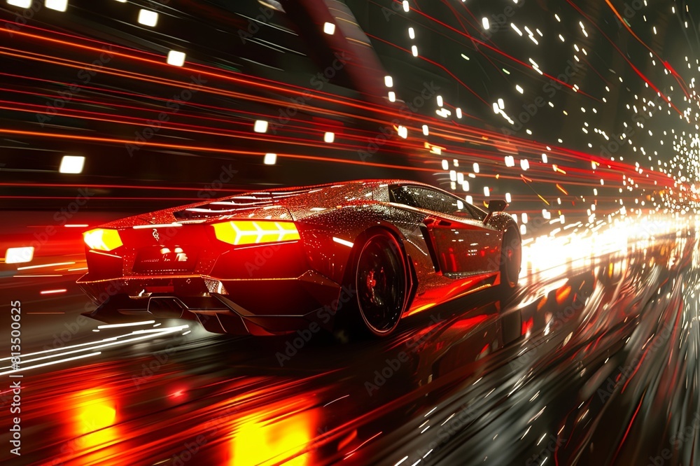 Poster strobe lights features the dynamic strobe lighting effects found in supercars, with rapidly flashing
