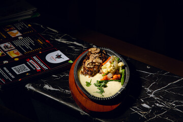 sushi with chopsticks