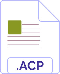 ACP  File Icon little lines   outline