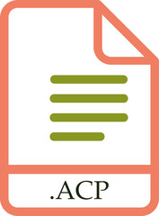 ACP  File Minimal icon with symbol