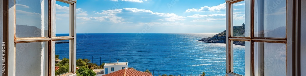 Poster open window with a view