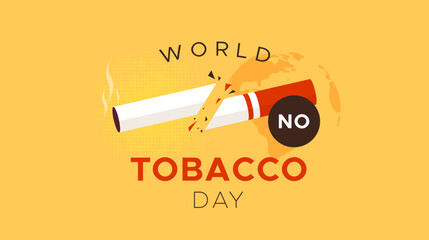 design template about commemorating world no tobacco day. concept of caring for lung health from tobacco. No smoking design. awareness of the health dangers of tobacco