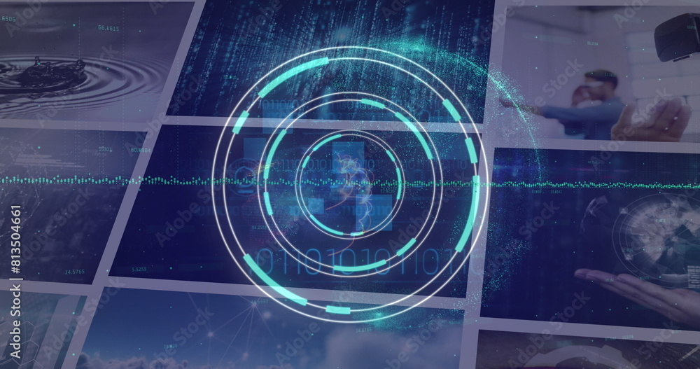 Poster image of scope scanning and data processing on screens