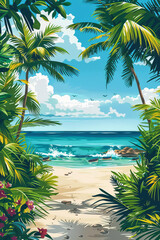 Fototapeta premium Dream vacation planning by a travel agency