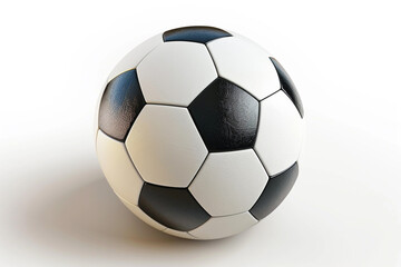 Naklejka premium A photorealistic soccer ball on a white background