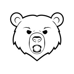 Cute vector illustration Bear hand drawn for kids page