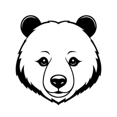Simple vector illustration of Bear outline for colouring page
