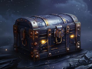 treasure chest in the style of realistic fantasy artwork