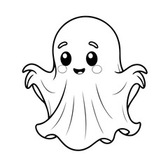 Simple vector illustration of friendly for children colouring activity