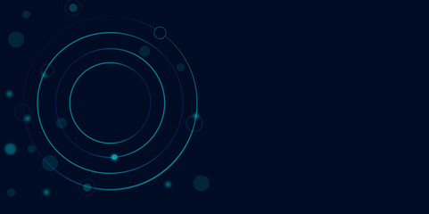 Abstract line circle with points background. Global network connection or communication and social network concept background.