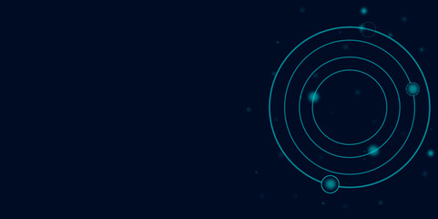 Abstract line circle with points background. Global network connection or communication and social network concept background.