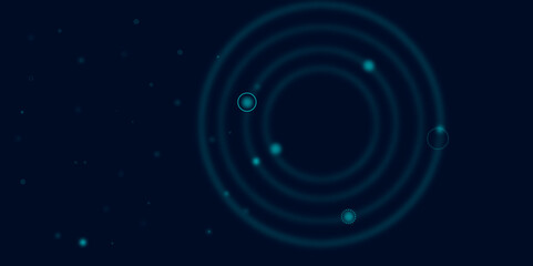 Abstract line circle with points background. Global network connection or communication and social network concept background.