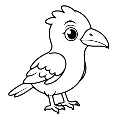 Simple vector illustration of Prehistoric for kids coloring page