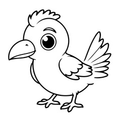 Simple vector illustration of Prehistoric outline for colouring page