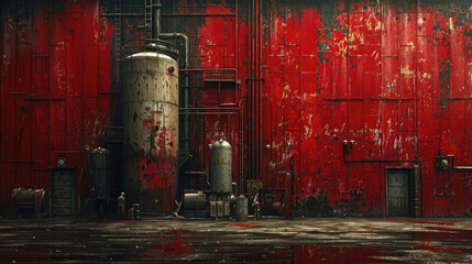 old red door tank grunge ai background image  - Powered by Adobe