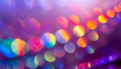 Abstract background with holographic rainbow flare. Blurred rainbow light refraction texture overlay effect for photo