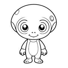 Cute vector illustration friendly drawing for children page