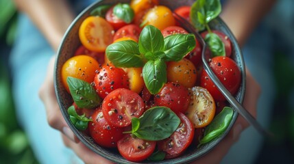 Portion control practice mindful eating and portion control to maintain a healthy weight AI generated