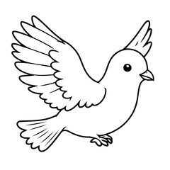 Cute vector illustration Pigeon drawing for toddlers book