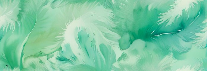 abstract art piece with swirling patterns of various shades of green and white, resembling fluid motion of ink in water. concepts: wellness, relaxation, meditation, nature, spa, yoga, contemplation