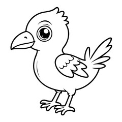 Simple vector illustration of Prehistoric for kids coloring page