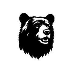 Bear Silhouette- Roaming Untamed Landscapes, Captured in Striking Vector Artistry- Bear Vector- Bear Illustration.