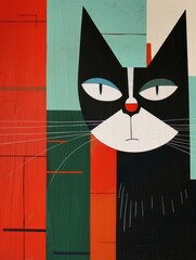 Abstract Cat, AI generated
