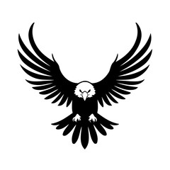 Fototapeta premium Simple vector illustration of Eagle drawing for kids page