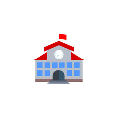 School building icon isolated on transparent background