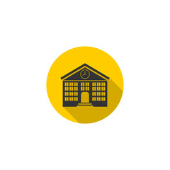 School building icon isolated on transparent background