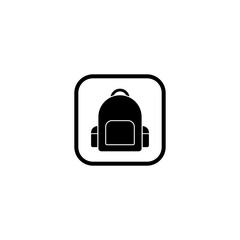 Backpack schoolbag icon isolated on transparent background