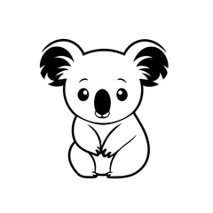 Simple vector illustration of Black outline for colouring page