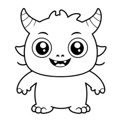 Cute vector illustration friendly for kids colouring worksheet