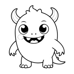 Cute vector illustration friendly hand drawn for kids coloring page