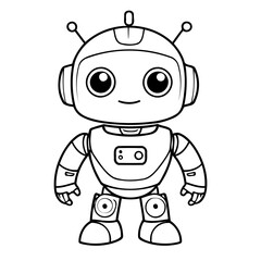 Cute vector illustration friendly drawing for toddlers coloring activity