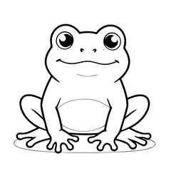 Cute vector illustration Frog for kids colouring worksheet