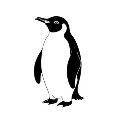 Vector illustration of a cute Penguin drawing colouring activity