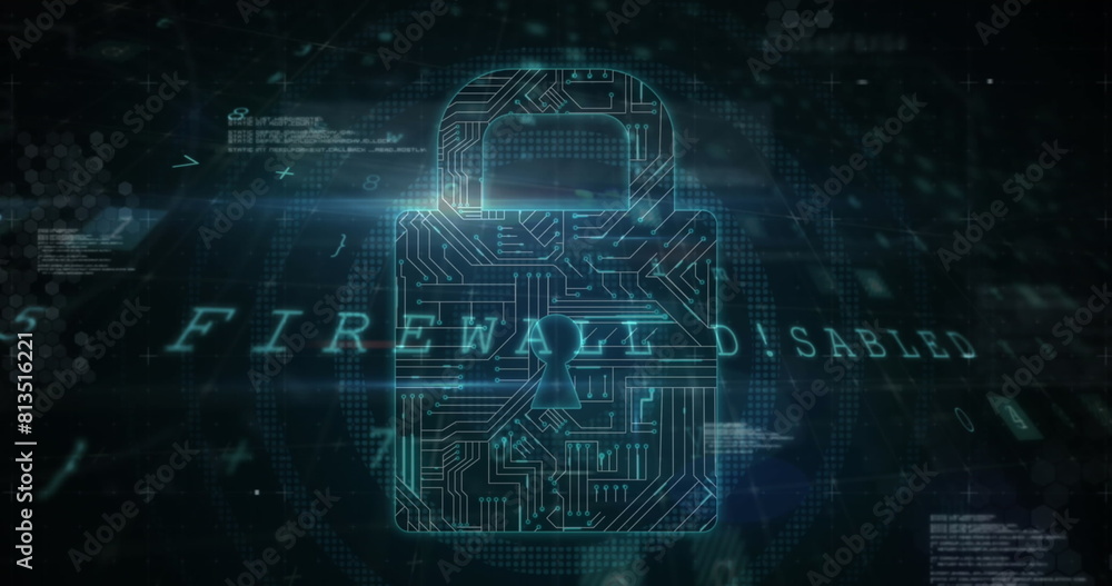 Poster image of data processing over padlock