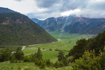 Maruha River valley. Caucasus Mountains. Karachay-Cherkessia republic, Russia