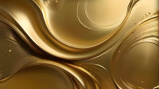 abstract golden texture background with a mix of paint and metallic elements. illustration animation. 
