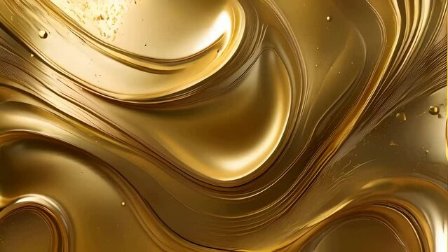 abstract golden texture background with a mix of paint and metallic elements. illustration animation. 