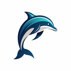 dolphin illustration logo icon