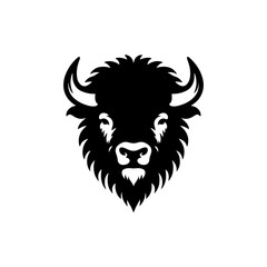 Minimalist Bison Silhouette- Immortalized in Dynamic Vector Depictions of Wild Majesty- Bison Vector- Bison Illustration.
